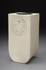 Long Semi Circular Prism Stoneware Vase Dry Glaze White 13x13x26 cm: SCXLP 3-3 $195